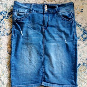 !it Tatiana Stretch Denim Skirt, Sz 14